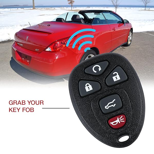 KEYSREMOTE Replacement Keyless Car Remote Control 5 Buttons for GMC Acadia Yukon Chevy Suburban Tahoe Traverse Buick Enclave Cadillac Escalade SRX - View 4 of 7