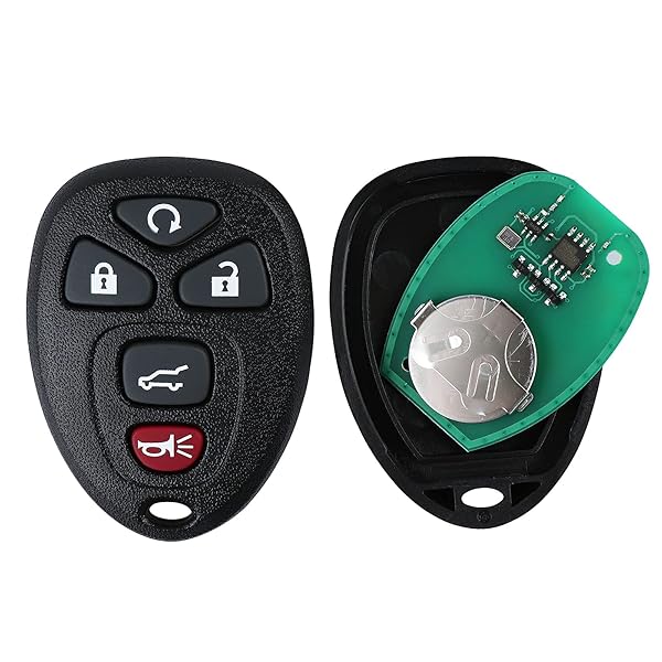 KEYSREMOTE Replacement Keyless Car Remote Control 5 Buttons for GMC Acadia Yukon Chevy Suburban Tahoe Traverse Buick Enclave Cadillac Escalade SRX - View 5 of 7