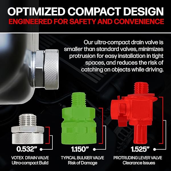 Votex Votex 1/2 X 20 Quick Easy Valve Oil Drain Plug for Buick Cadillac Chevrolet Chrysler Dodge Ford GMC Jeep Oldsmobile Plymouth Pontiac - View 5 of 9