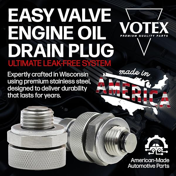 Votex Votex M12 X 1.5MM Stainless Steel Quick Valve Oil Drain Plug Made in USA Part Number SMQDP010 - View 2 of 9