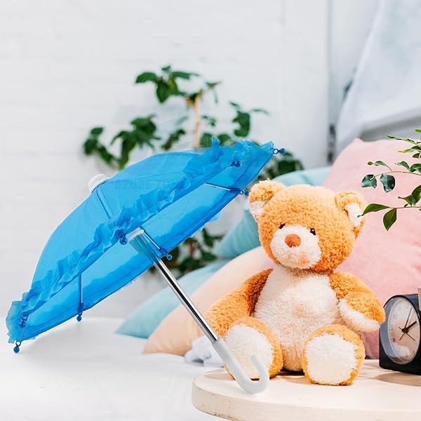 Azure Zone Azure Zone 5 Pack Cute Colorful Mini Umbrellas for Home Table Decoration Photography Props and Outdoor Plants Shade - View 5 of 9