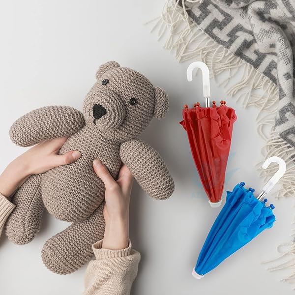 Azure Zone Azure Zone 5 Pack Cute Colorful Mini Umbrellas for Home Table Decoration Photography Props and Outdoor Plants Shade - View 6 of 9