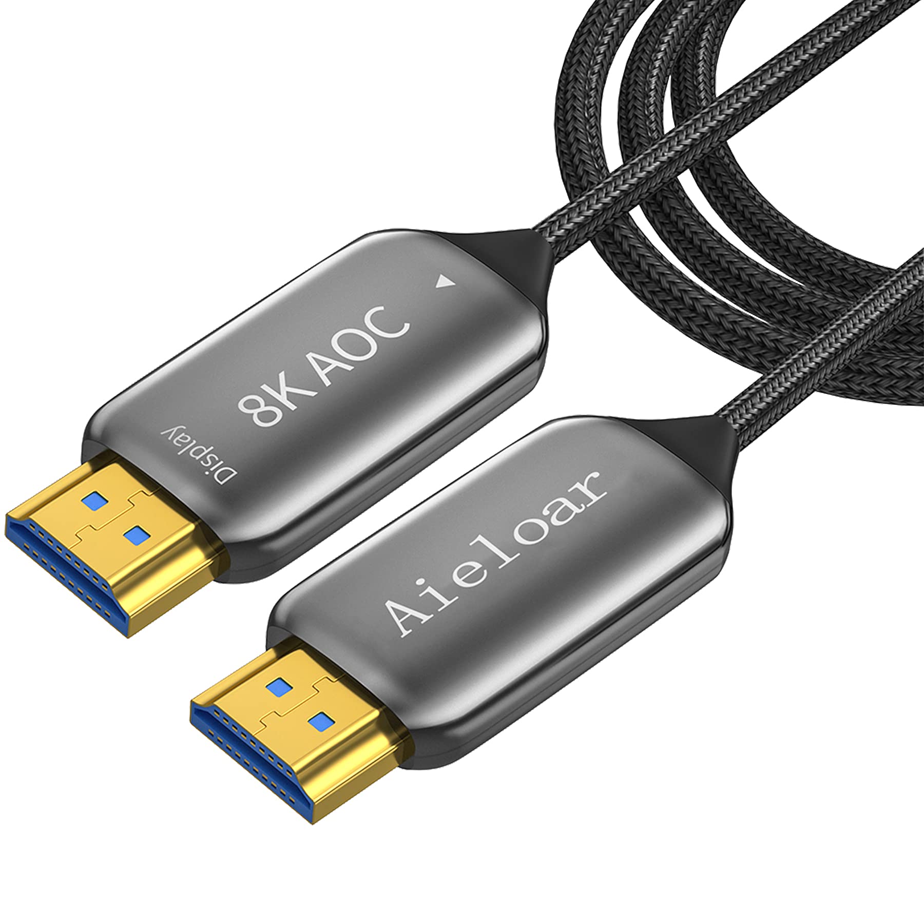 Aieloar Aieloar 100ft Fiber Optic HDMI 2.1 Cable 8K 60Hz Ultra High Speed 48Gbps 4K 120Hz Dynamic HDR10 eARC HDCP2.2