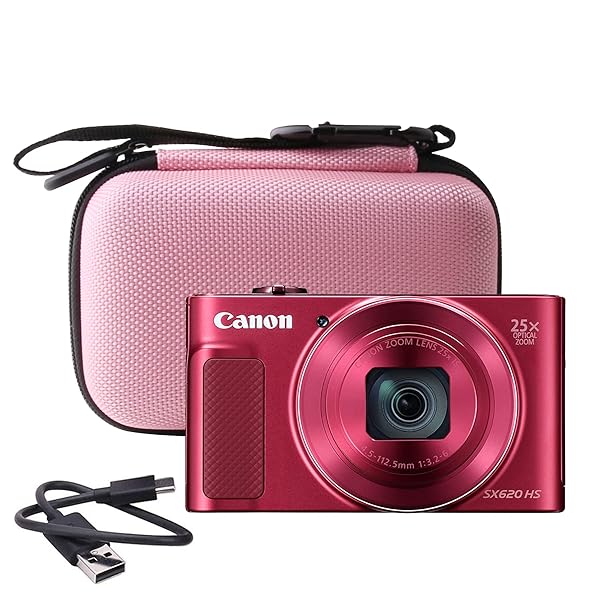 WERJIA WERJIA Pink Hard Carrying Case for Canon PowerShot SX720, SX620, G7X Mark III & II - Durable Storage Solution - View 8 of 9