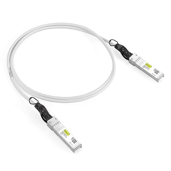 White 10G SFP+ DAC Cable Twinax for Ubiquiti Devices 0.5 Meter 1.6ft High Speed Connection