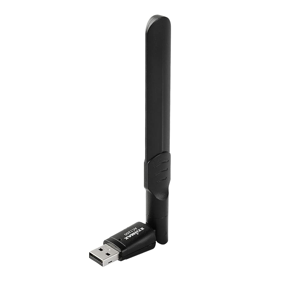 Edimax Wi-Fi 5 AC1200 Dual-Band USB Adapter for PC with MU-MIMO 867Mbps 5GHz 300Mbps 24GHz Adjustable Antenna Compatible with Windows 11 Mac OS Linux
