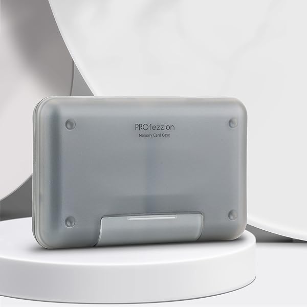 PROfezzion PROfezzion Water-Resistant Memory Card Case: 8 Slot SD Holder for SD/SDXC/SDHC - Durable Grey Design - View 8 of 10
