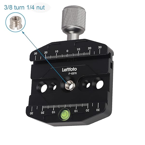 Leftfoto 70mm Quick Release Clamp with Arca Swiss Plate for Tripod Ballhead and Monopod Universal Quick Change Seat - View 3 of 8
