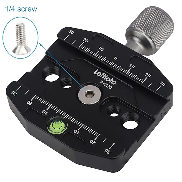 Leftfoto 70mm Quick Release Clamp with Arca Swiss Plate for Tripod Ballhead and Monopod Universal Quick Change Seat - View 4 of 8