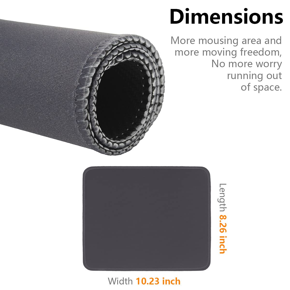 Qisan Qisan Gaming Mouse Pad with Nonslip Rubber Base | Comfy, Foldable Mouse Mat for Desktop, Laptop, Keyboard, Rectangle Mouse Pad Gaming with High - View 2 of 7