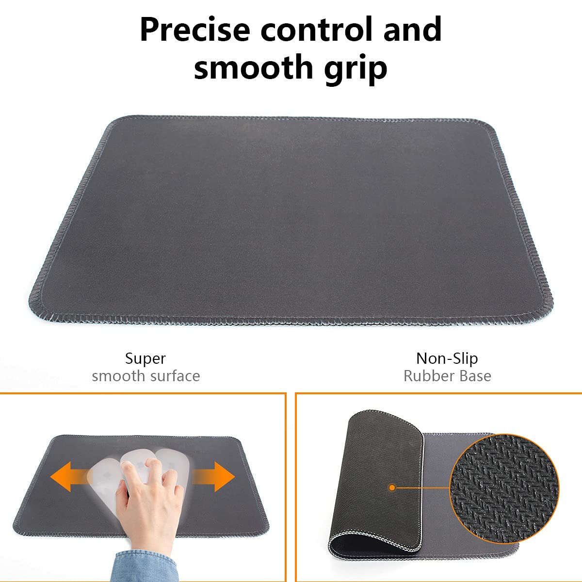 Qisan Qisan Gaming Mouse Pad with Nonslip Rubber Base | Comfy, Foldable Mouse Mat for Desktop, Laptop, Keyboard, Rectangle Mouse Pad Gaming with High - View 5 of 7