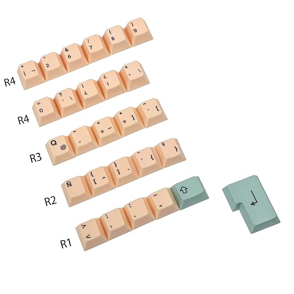 YMDK YMDK Hami Melon DYE Sublimated PBT Keycap Set for MX Mechanical Keyboards 104 87 61 Filco YMD96 KBD75 FC980M Minila Spain ISO Kit - View 2 of 2