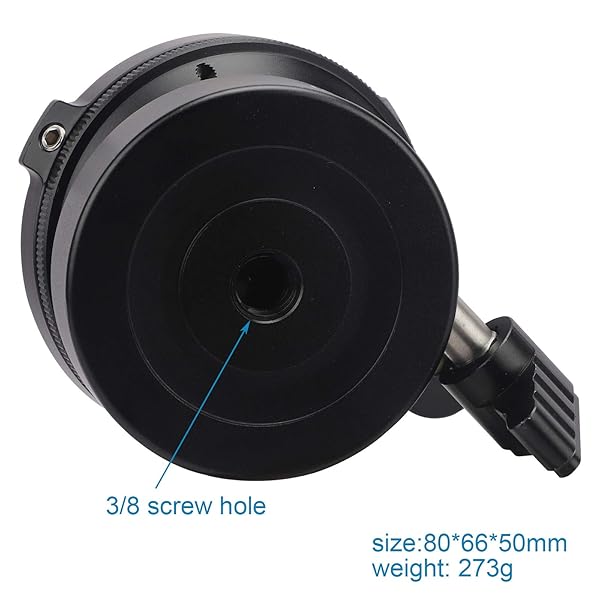 Leftfoto Tripod Leveling Base Half Ball Quick Tilt for Canon Nikon DSLR Cameras Monopods with Offset Bubble Level 15 Degrees Tilt in Any Direction - View 4 of 7