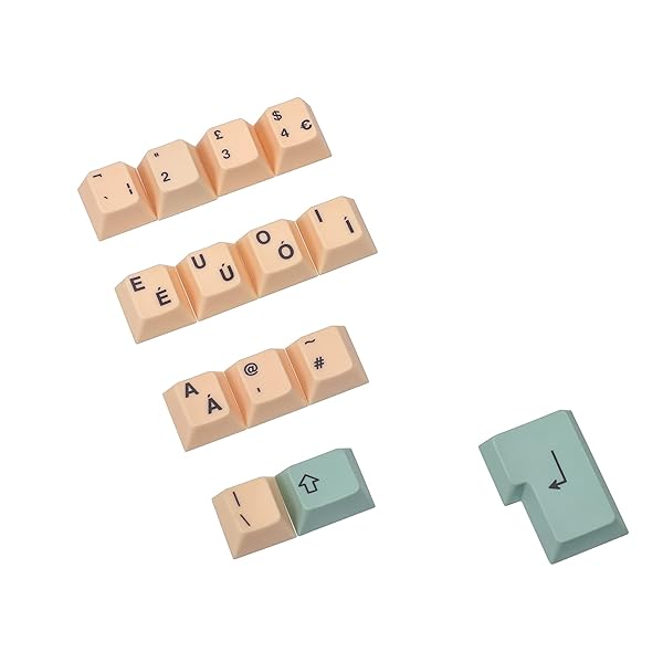 YMDK Hami Melon DYE Sublimated PBT Keycap Set for MX Mechanical Keyboards UK ISO Kit