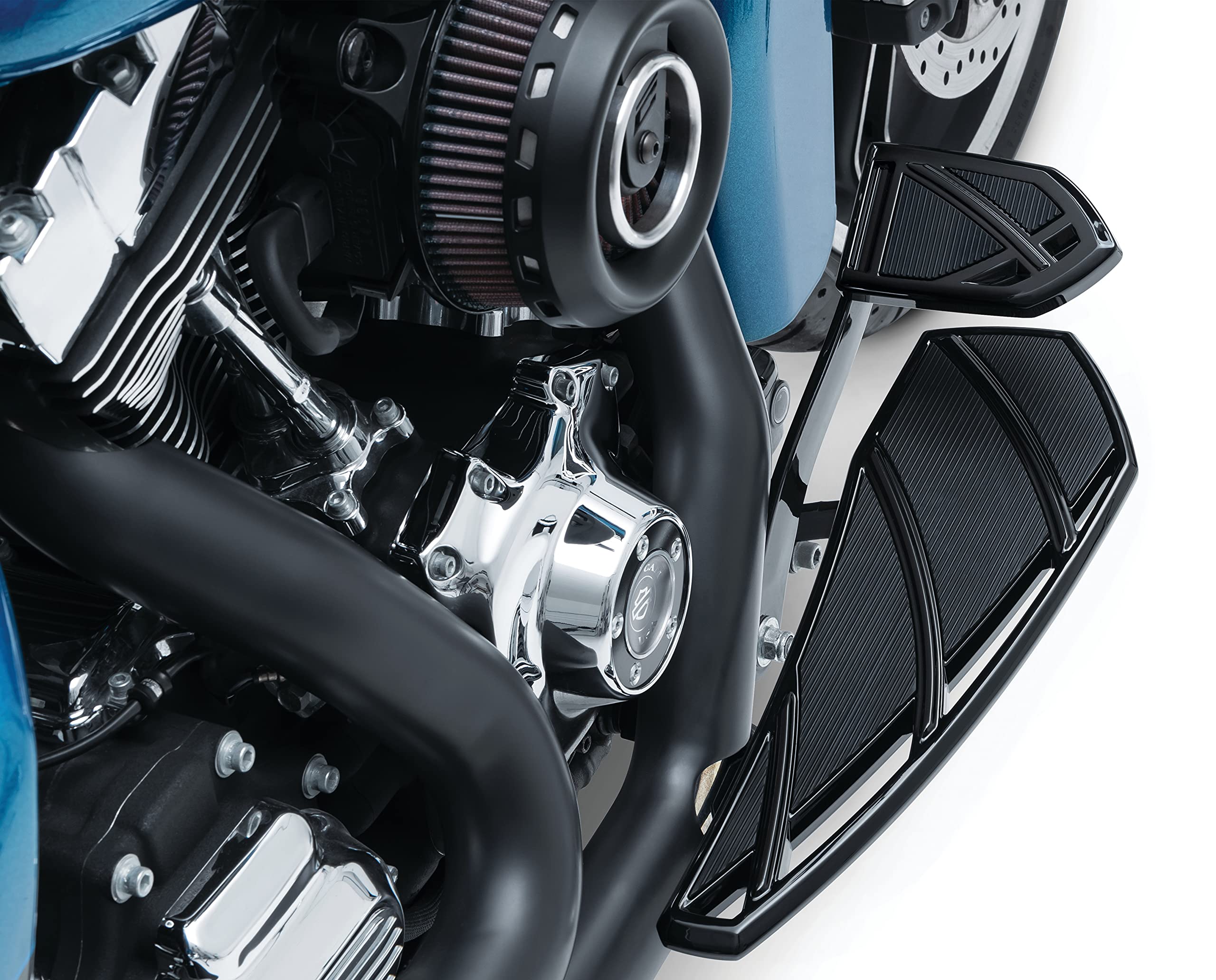 Kuryakyn Kuryakyn 5749 Phantom Brake Pedal Pads for Harley-Davidson Motorcycles, Premium EPDM Rubber and 1 Bolt Install, Gloss Black - View 2 of 2