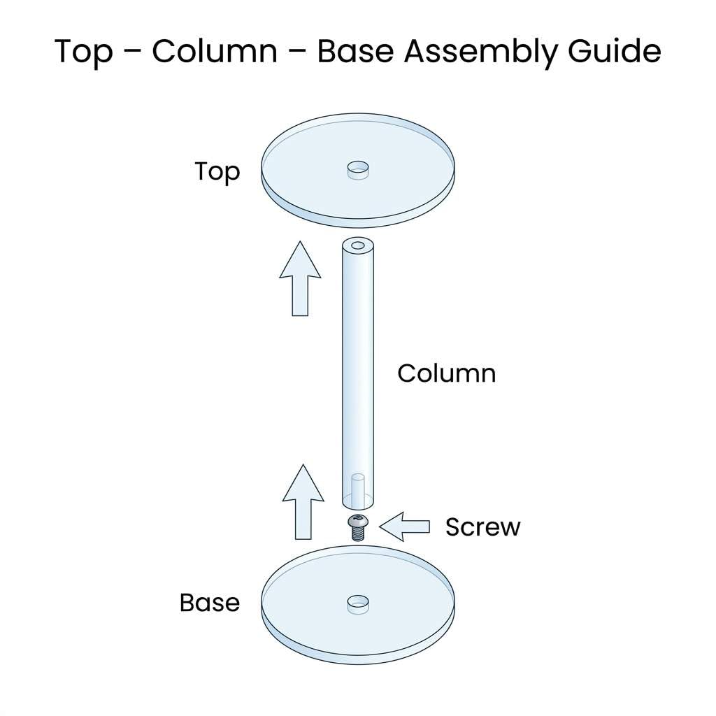 QWORK QWORK Round Acrylic Display Stand, Premium Clear Round Riser Stands, Set of 3 - View 6 of 8