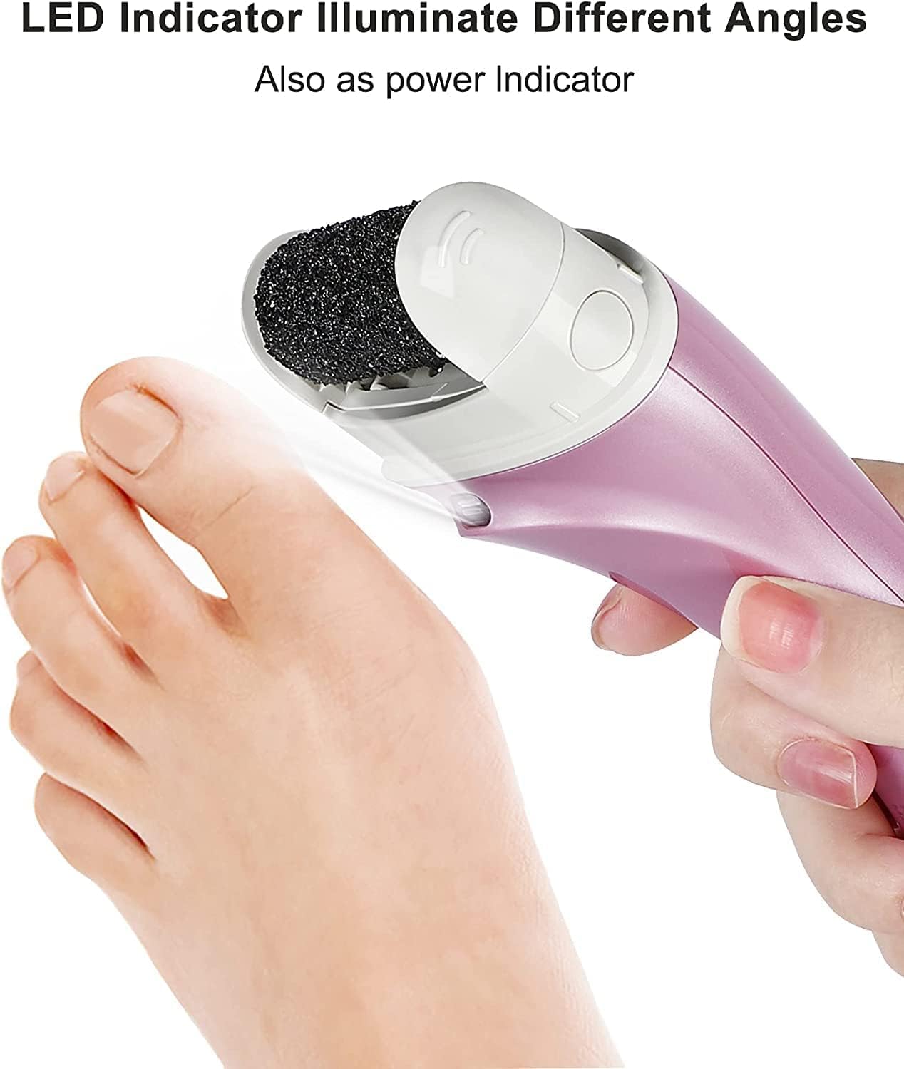 PRITECH Electric Foot Callus Removers Rechargeable, Portable Electronic Foot File Pedicure Tools, Electric Callus Remover Foot Scrubber Kit, Professional - View 4 of 7