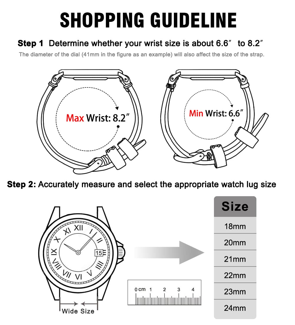 Ritche Ritche Quick Release Leather Watch Band 18mm 19mm 20mm 21mm 22mm 23mm 24mm Leather Watch Strap, Dark Coffee and Khaki and Silver, 22 mm, Vintage - View 6 of 7