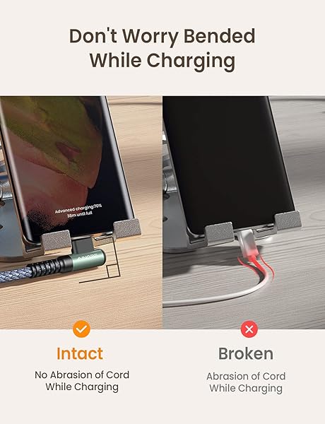 AINOPE 10FT USB C Cable 3.1A Fast Charge AINOPE Right Angle Type C Cable for Quick Charging and Data Transfer - View 4 of 7