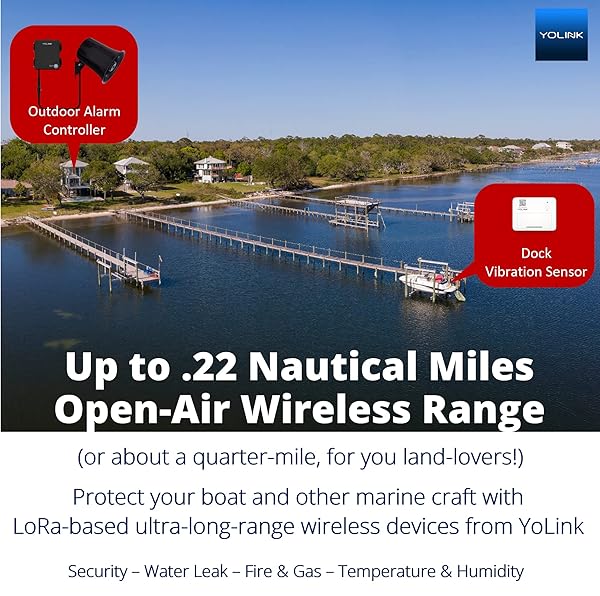 YoLink YoLink Outdoor Security Siren and Smart Alarm Controller Kit Loud 110 dB Wireless Battery Powered 1/4 Mile Range Compatible with Alexa Google Home - View 3 of 9