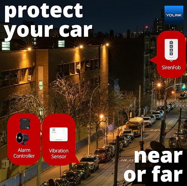 YoLink YoLink Outdoor Security Siren and Smart Alarm Controller Kit Loud 110 dB Wireless Battery Powered 1/4 Mile Range Compatible with Alexa Google Home - View 7 of 9