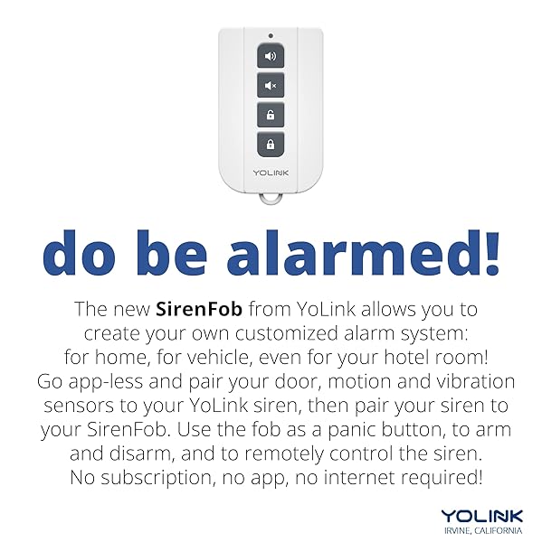 YoLink YoLink Outdoor Security Siren and Smart Alarm Controller Kit Loud 110 dB Wireless Battery Powered 1/4 Mile Range Compatible with Alexa Google Home - View 9 of 9