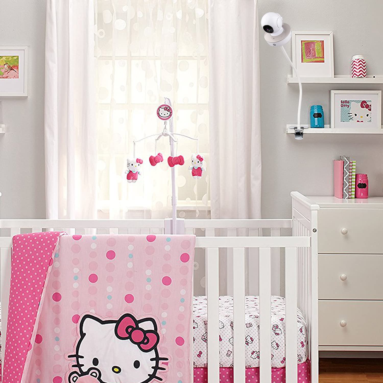 wochel Gooseneck Baby Monitor Mount for Motorola, Owlet, VAVA, Arlo Baby Monitor and Most Universal Baby Security Camera, Flexible Baby Camera Holder - View 5 of 8