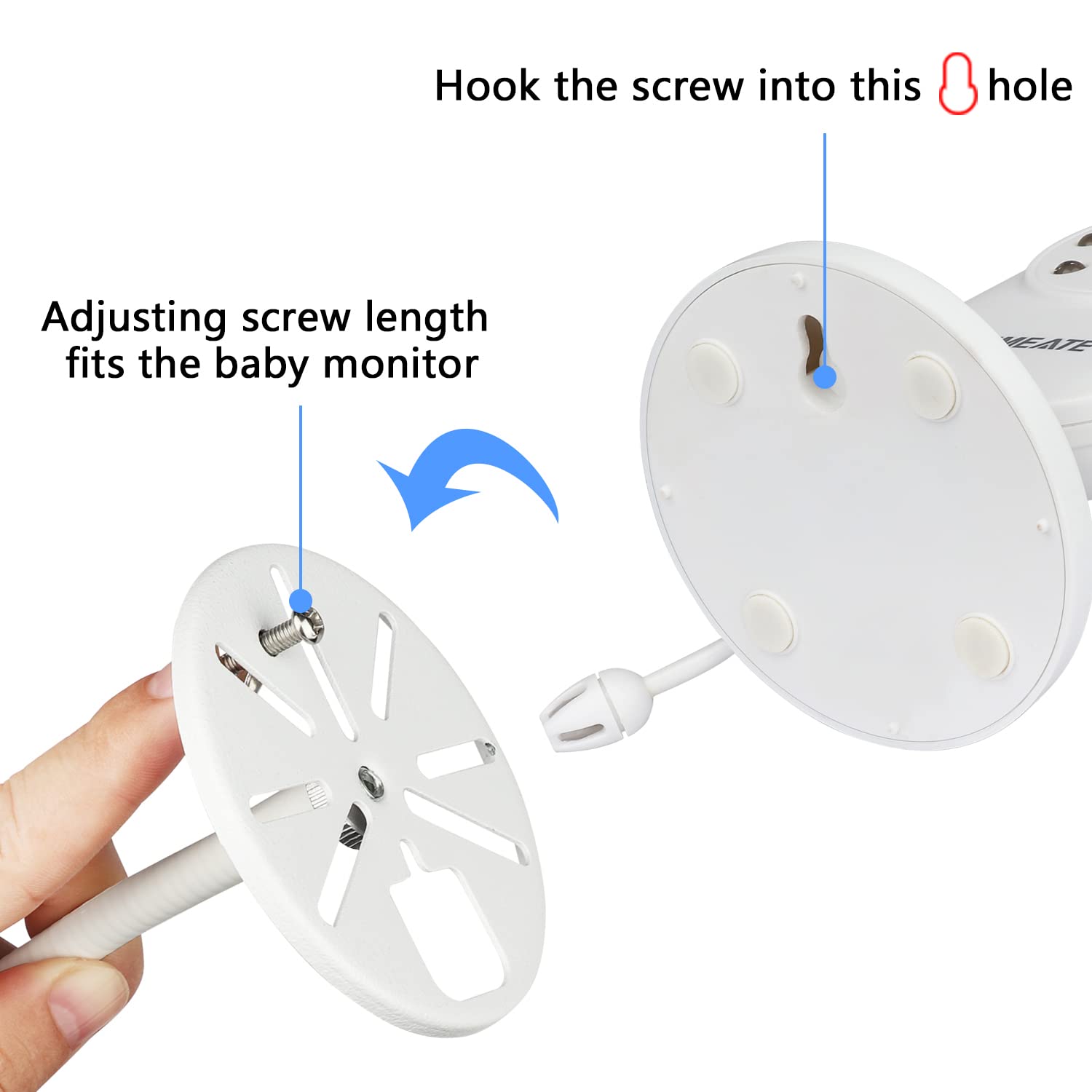 wochel Gooseneck Baby Monitor Mount for Motorola, Owlet, VAVA, Arlo Baby Monitor and Most Universal Baby Security Camera, Flexible Baby Camera Holder - View 7 of 8