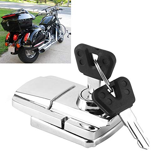 Acouto Motorcycle Trunk Lock Iron Motorcycle Rear Trunk Lock Anti?Theft with 2 Keys Modification Accessories Fit for Big Sheep Popular - View 2 of 9