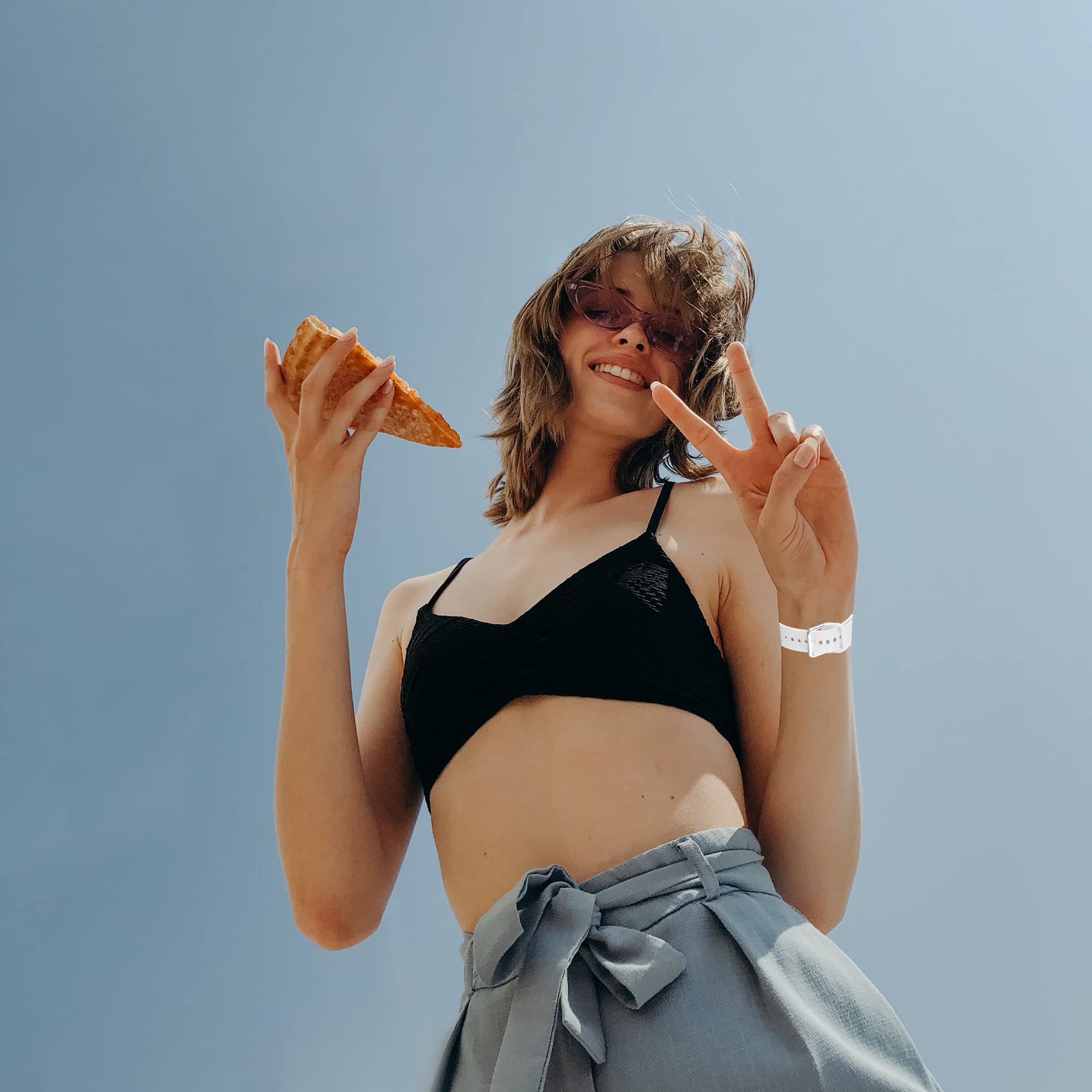 E ECSEM Compatible with Veryfitpro ID205L ID205 ID205U ID205S ID205G SW020 SW021 Smart Watch Bands Soft Silicone Waterproof Adjustable Replacement Bands for - View 4 of 8