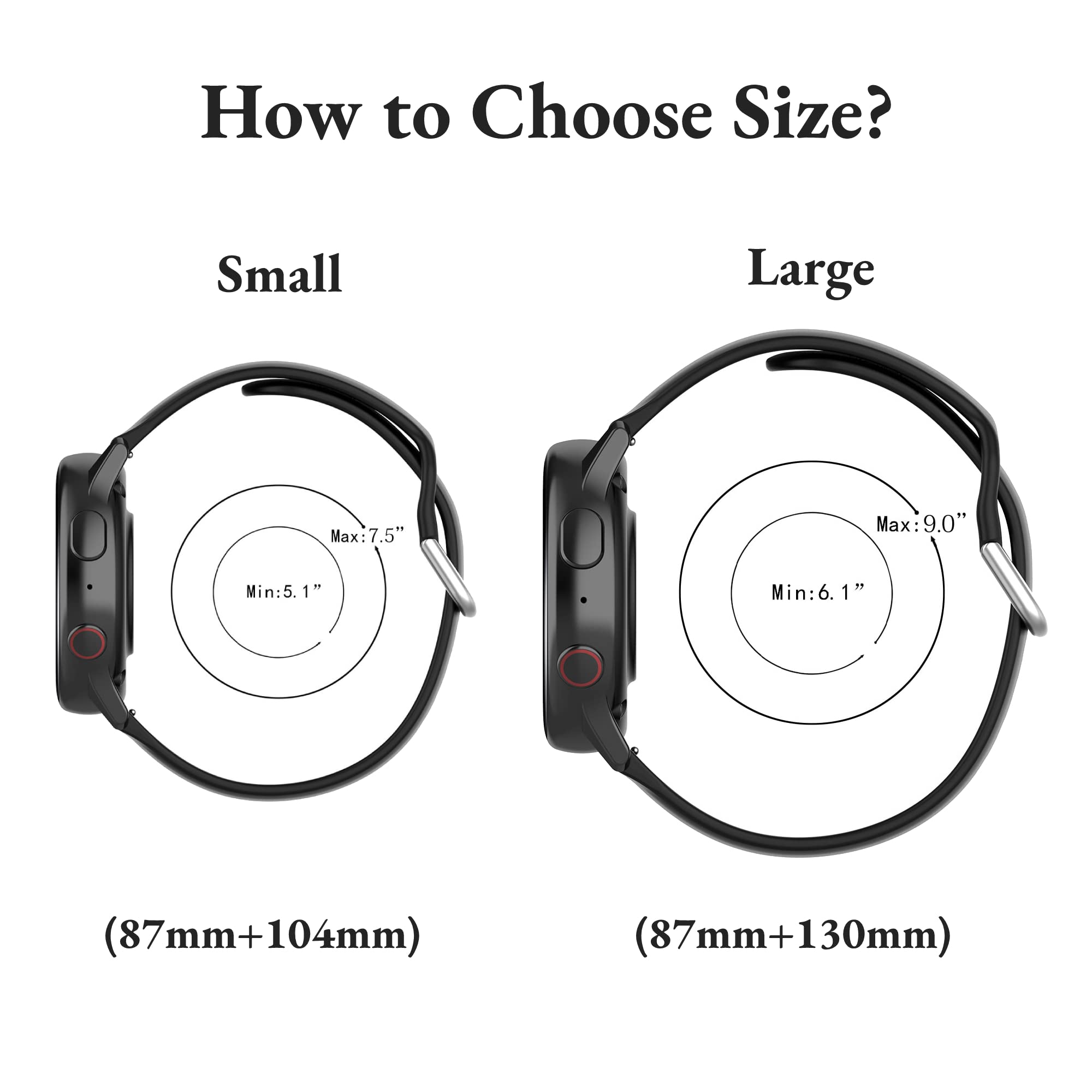 E ECSEM Compatible with Veryfitpro ID205L ID205 ID205U ID205S ID205G SW020 SW021 Smart Watch Bands Soft Silicone Waterproof Adjustable Replacement Bands for - View 7 of 8