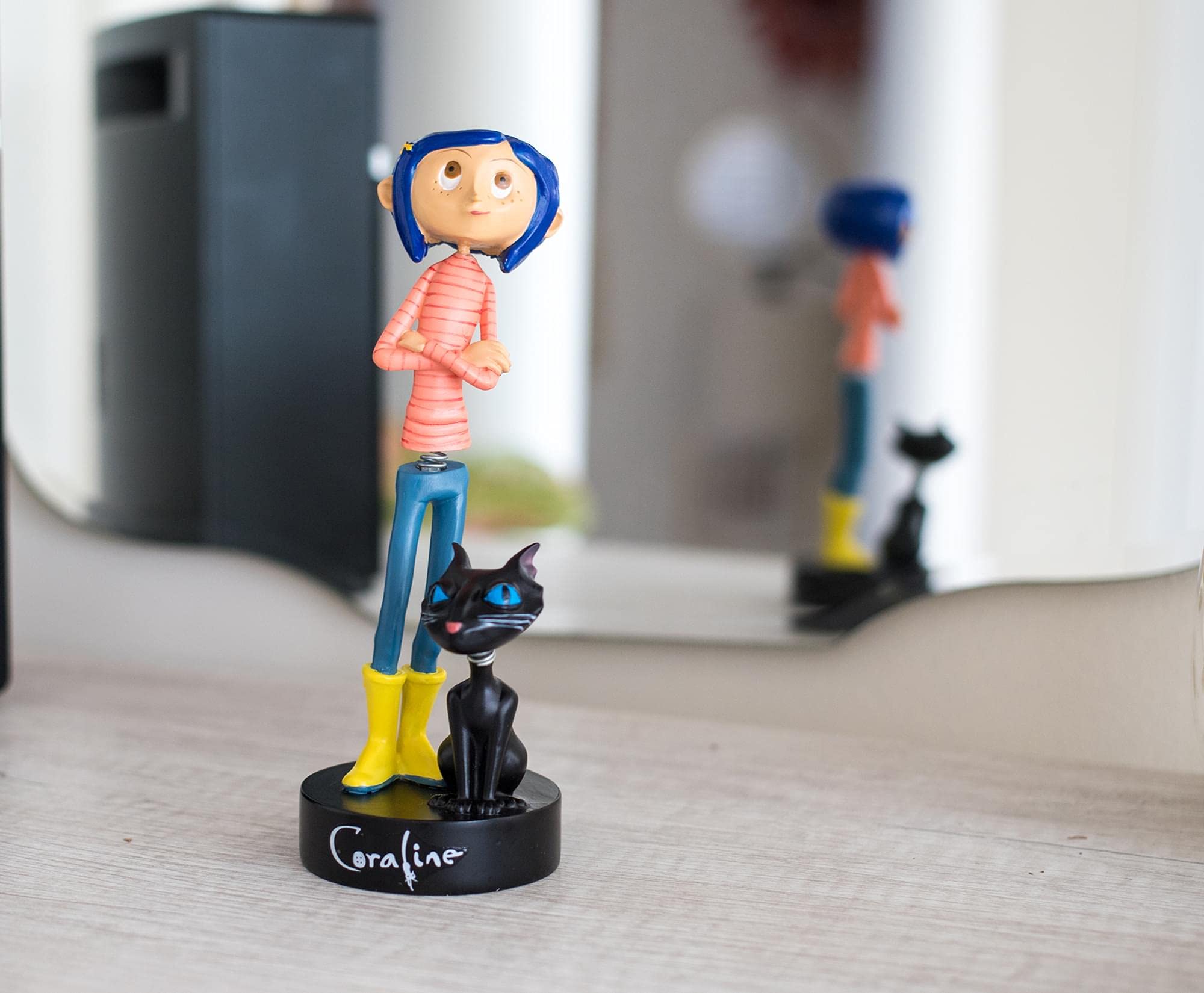 Surreal Entertainment Coraline Cat PVC Bobble Figure Statue Collectible Desk Toy 6.5 Inches Tall Novelty Gift for Home Office Decor - View 6 of 7