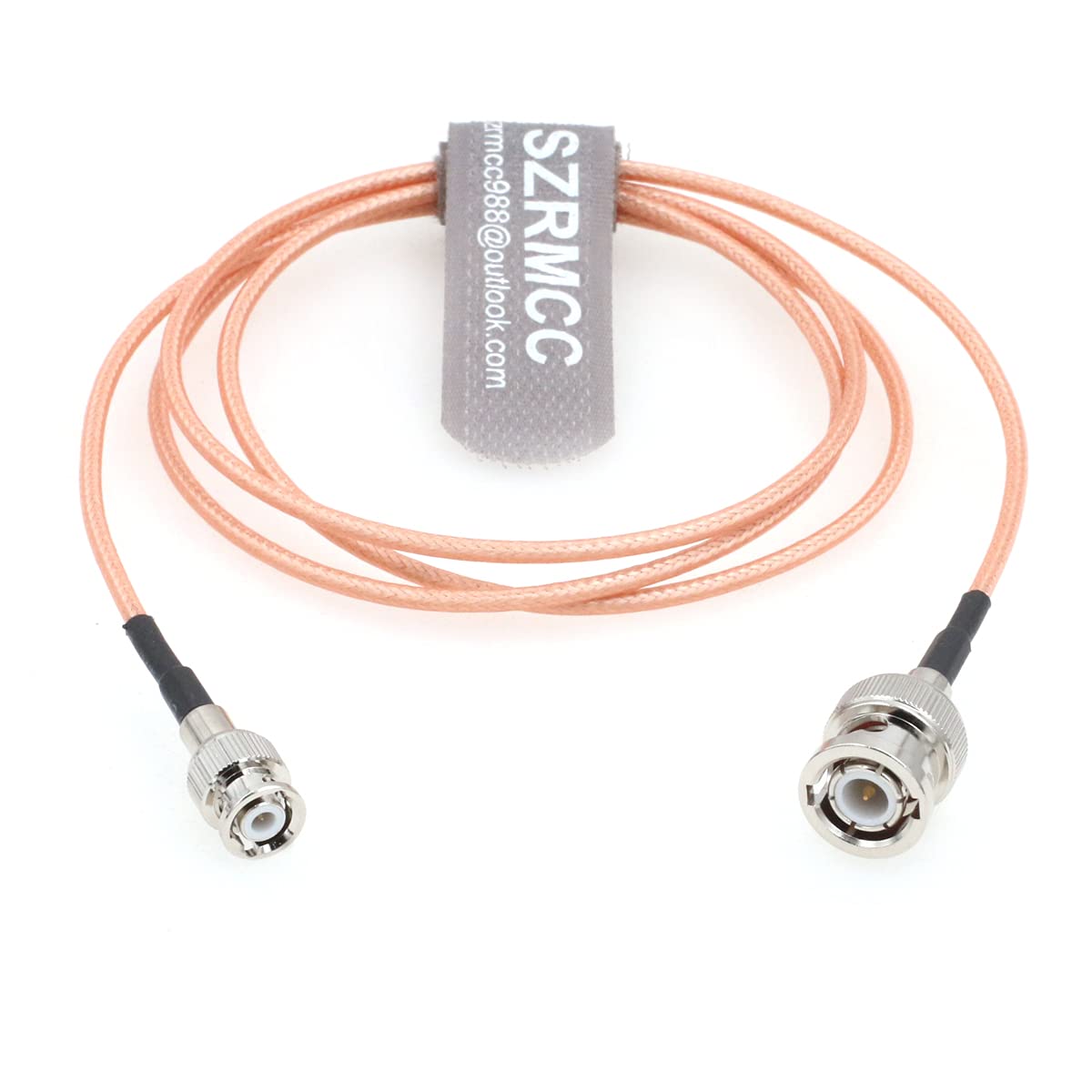 SZRMCC Male BNC to Mini Small BNC Male Coaxial SDI RG316 Cable for Ultrasonic Flaw Detector Monitor (50cm 19inch)