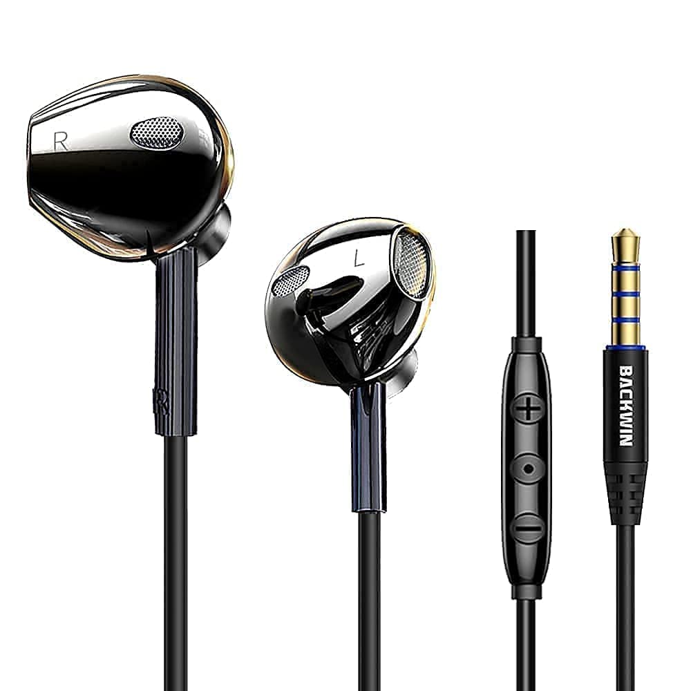 BACKWIN Wired Earbuds with mic,Heavy Bass Wire Headphones Universal 3.5 mm Plug,in-Ear Noise-canceling Wired Earphone with Microphone,Immersive Dynamic bass - View 5 of 8