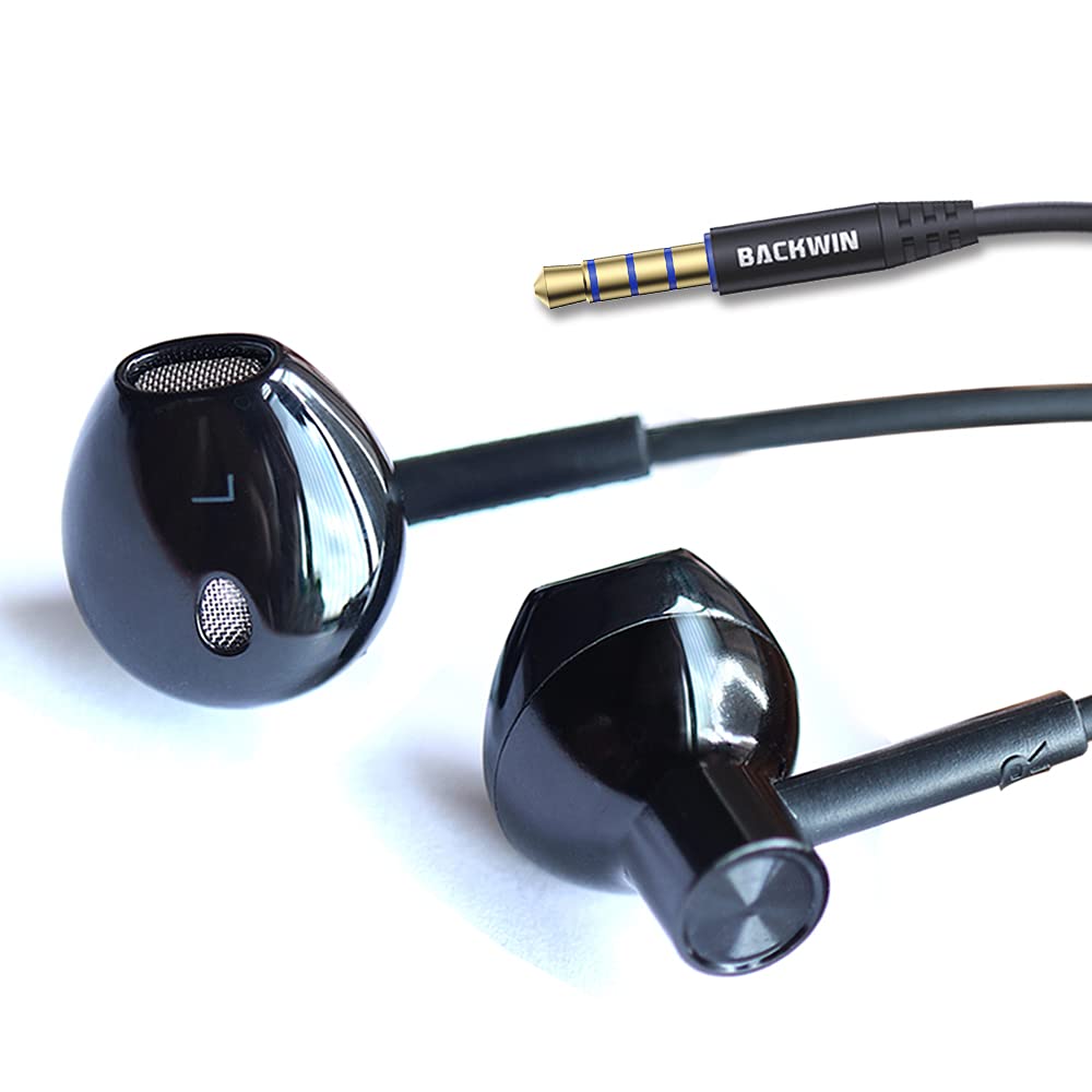 BACKWIN Wired Earbuds with mic,Heavy Bass Wire Headphones Universal 3.5 mm Plug,in-Ear Noise-canceling Wired Earphone with Microphone,Immersive Dynamic bass - View 7 of 8