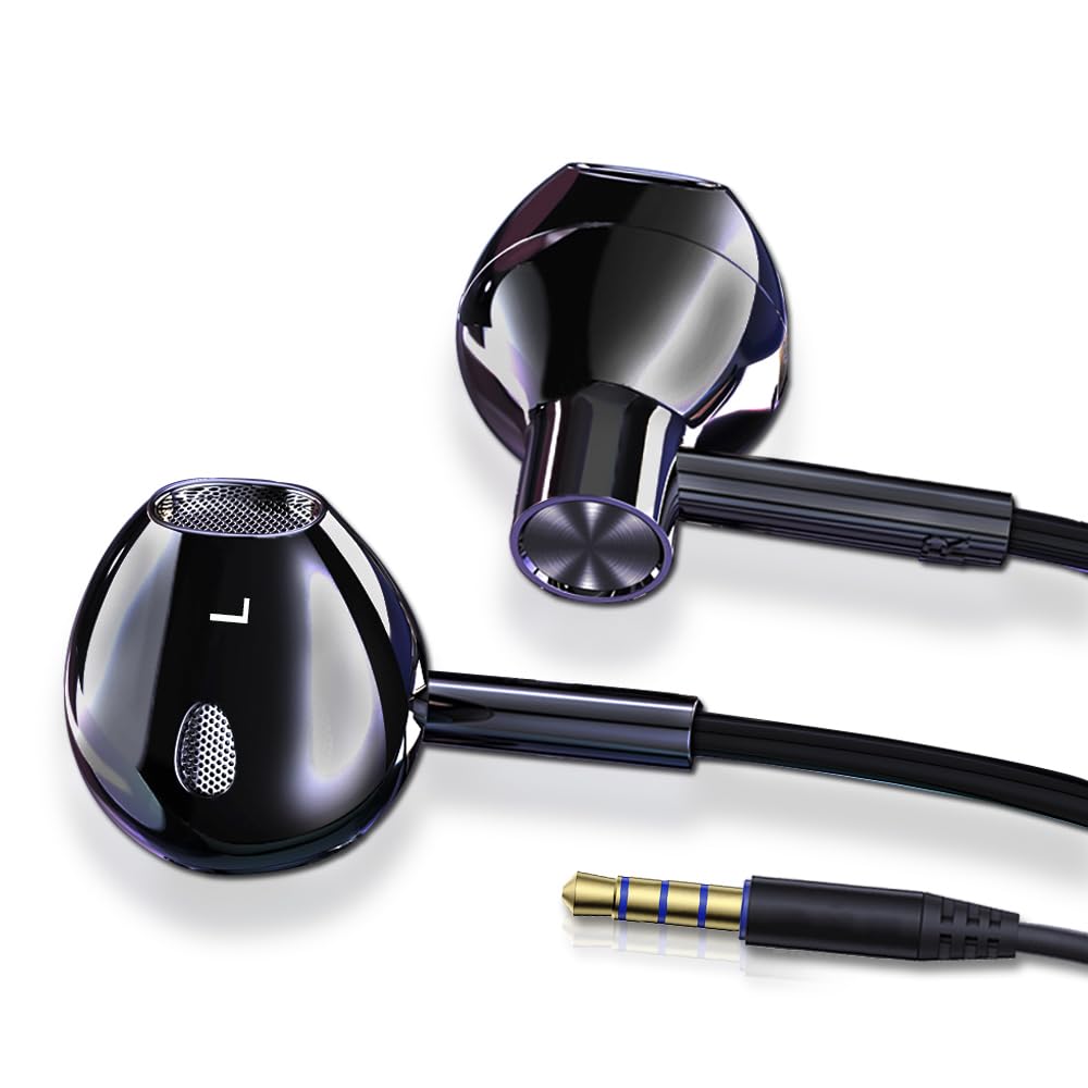 BACKWIN Wired Earbuds with mic,Heavy Bass Wire Headphones Universal 3.5 mm Plug,in-Ear Noise-canceling Wired Earphone with Microphone,Immersive Dynamic bass - View 8 of 8