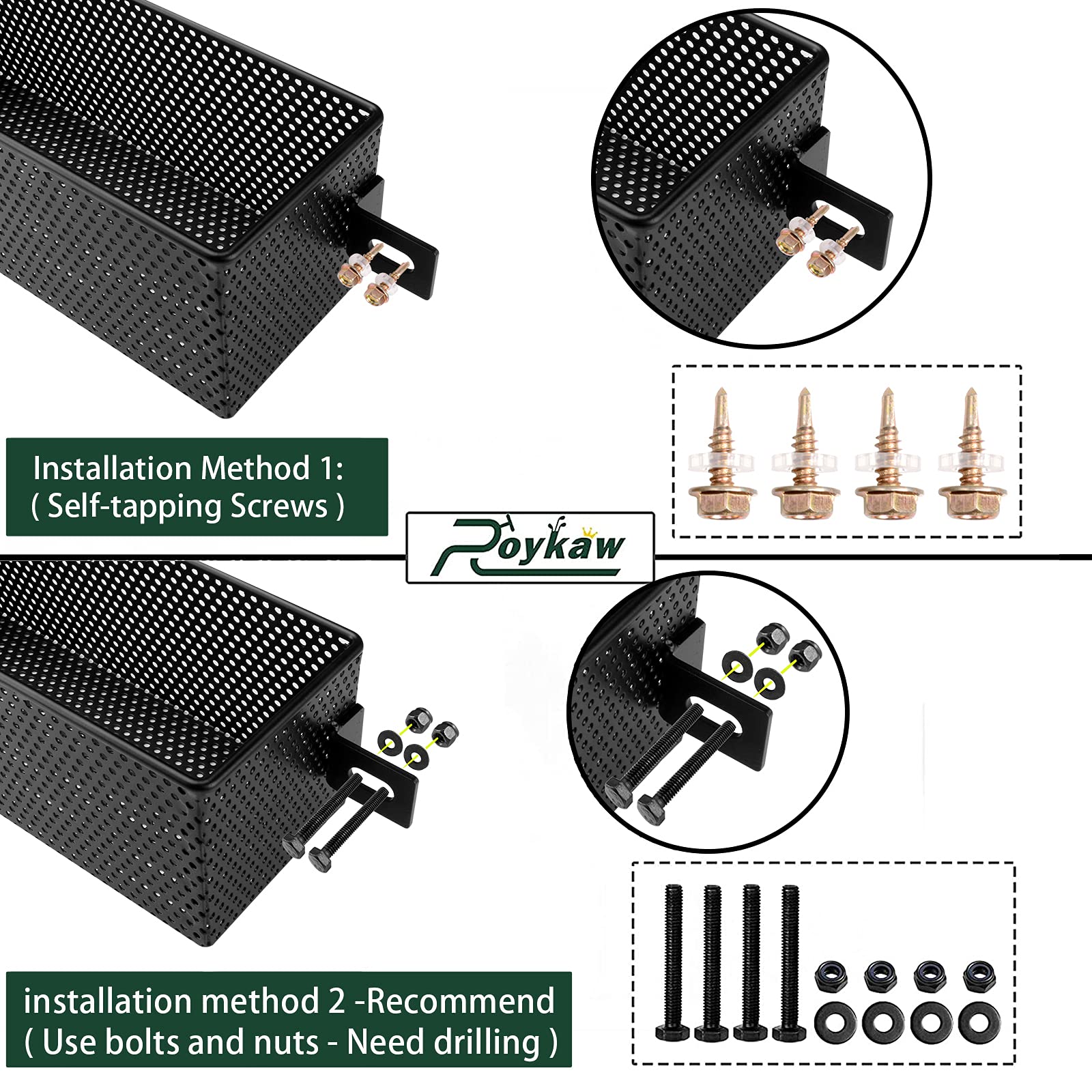 Roykaw Roykaw Golf Cart Front Inner Basket Dash Storage Tray Organizer for EZGO RXV 2008-up - One Piece Solid Design - View 3 of 5