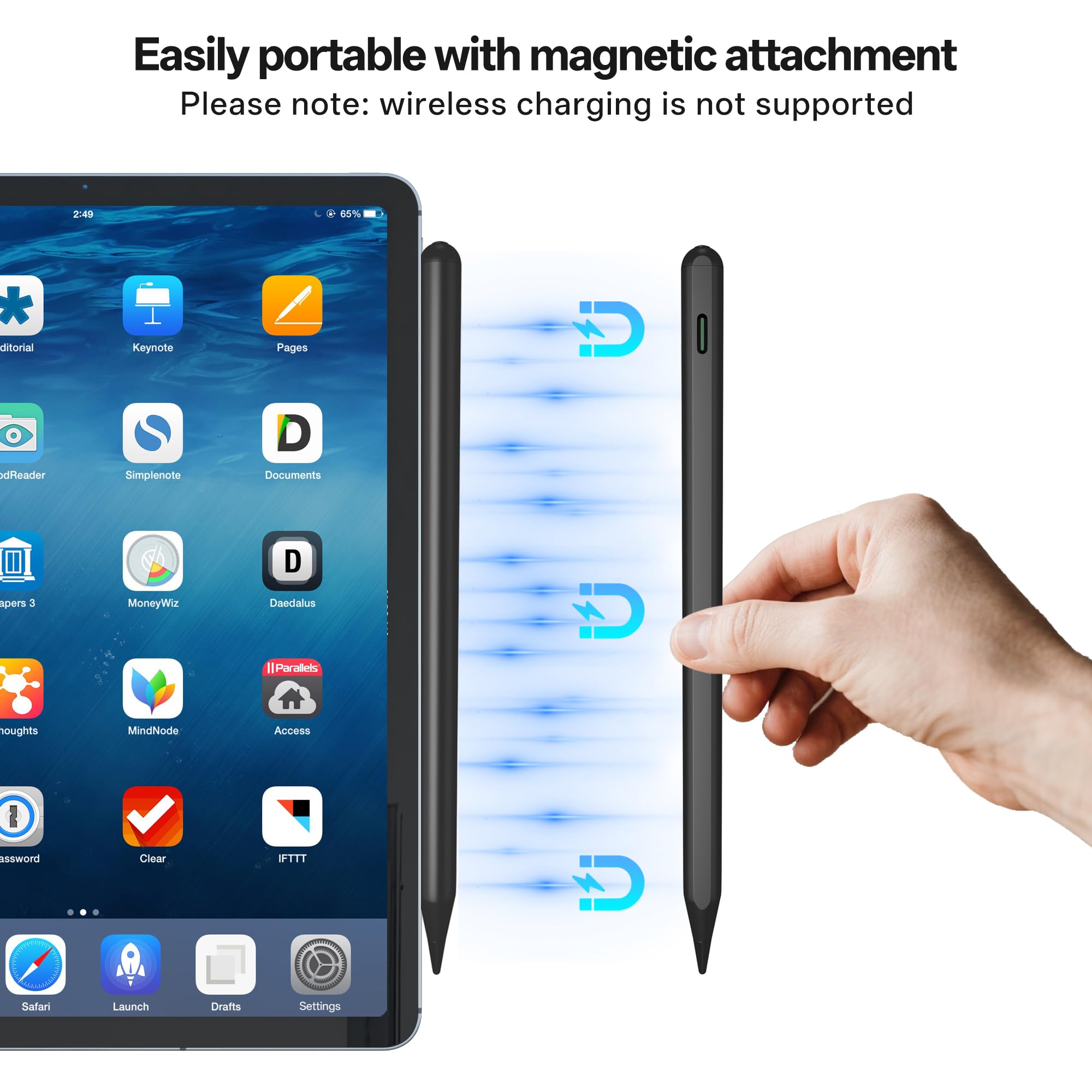 AZX Stylus Pen for Apple iPad Pro 2024 iPad Air M2 Compatible with Fast Charging and Palm Rejection for 13 12.9 11 inch Models - View 4 of 8