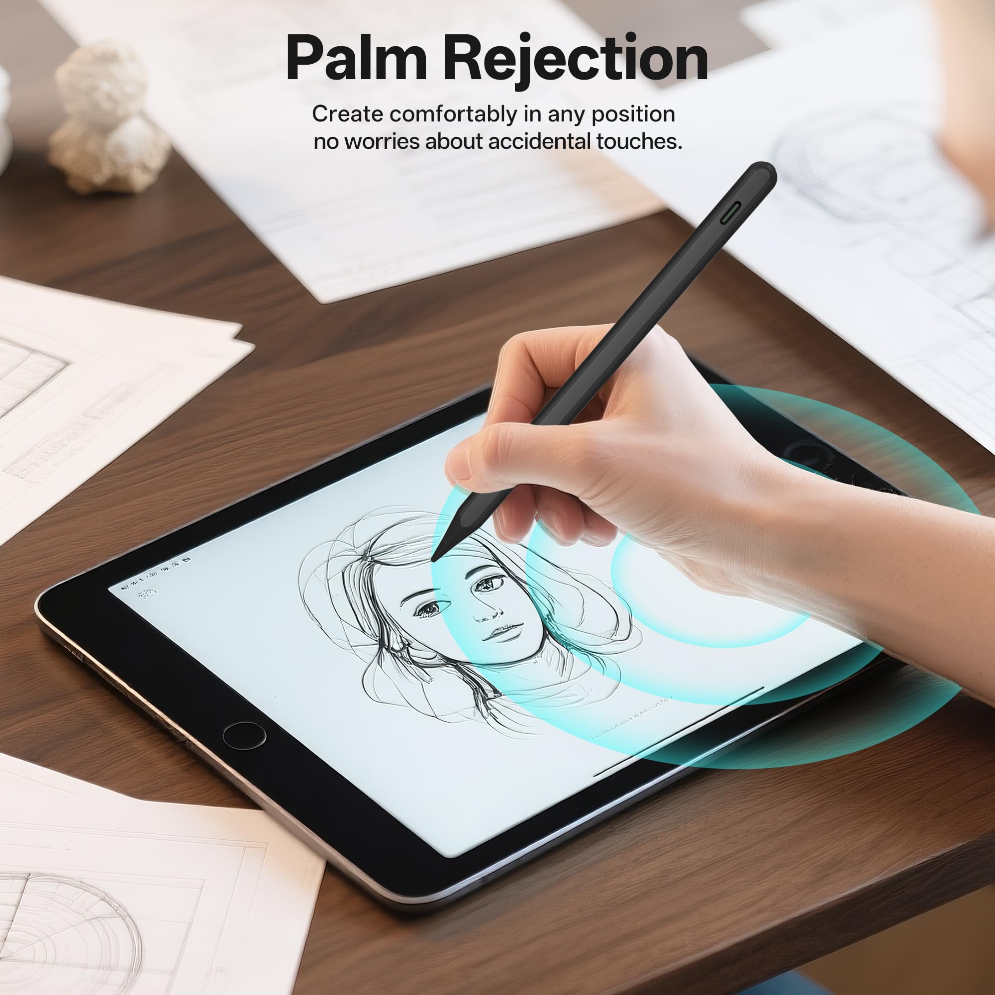 AZX Stylus Pen for Apple iPad Pro 2024 iPad Air M2 Compatible with Fast Charging and Palm Rejection for 13 12.9 11 inch Models - View 5 of 8