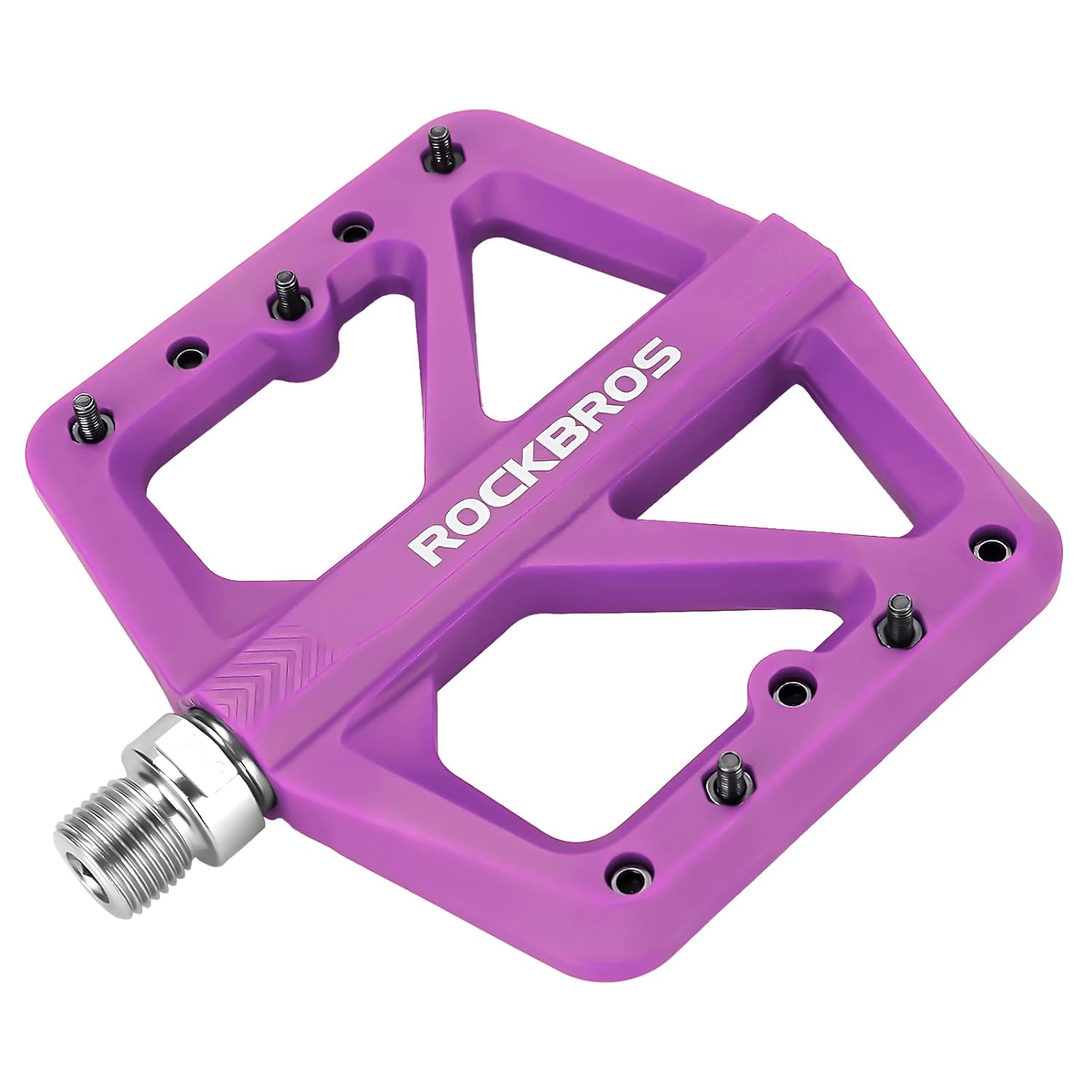 ROCKBROS Rock BROS Mountain Bike Pedals MTB Pedals Lightweight Nylon Composite Bicycle Flat Pedals 9 16" DU Bearing Bike Platform Pedals for BMX MTB Mountain
