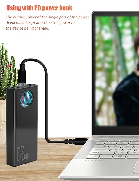 vienon Vienon 5ft USB C to DC 5.5mm x 2.1mm Power Charging Cord for Laptop 20V USB Type C Male Input 100W Charging Cable - View 4 of 7