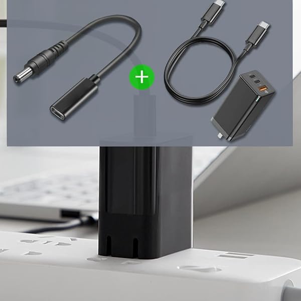 vienon Vienon Type C USB-C Female to DC 5.5X2.5mm Power PD Charge Cable for Laptop 18-20V Black - View 7 of 7