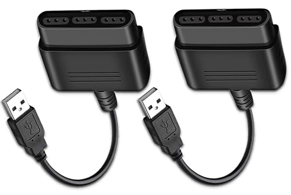 vienon Vienon PS2 to USB Adapter 2 Pack - Compatible with PS1/PS2 Controllers for PS3/PC, No Driver Needed - View 2 of 7