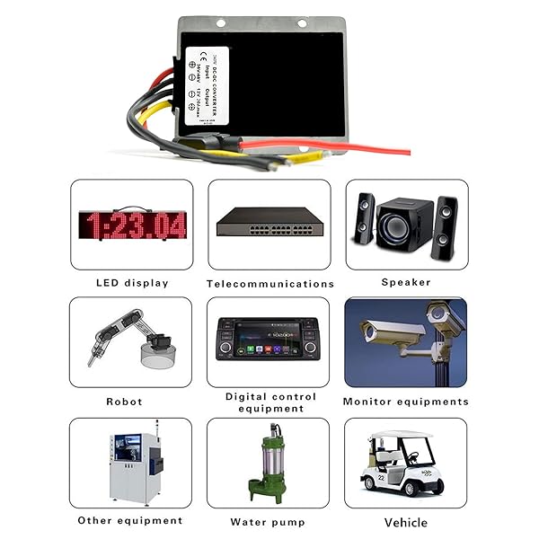 QJFCare QJFCare Golf Cart DC DC Converter Regulator 36V 48V to 12V 20A Power Supply Module Waterproof Voltage Reducer for Golf Carts and Trucks - View 9 of 9