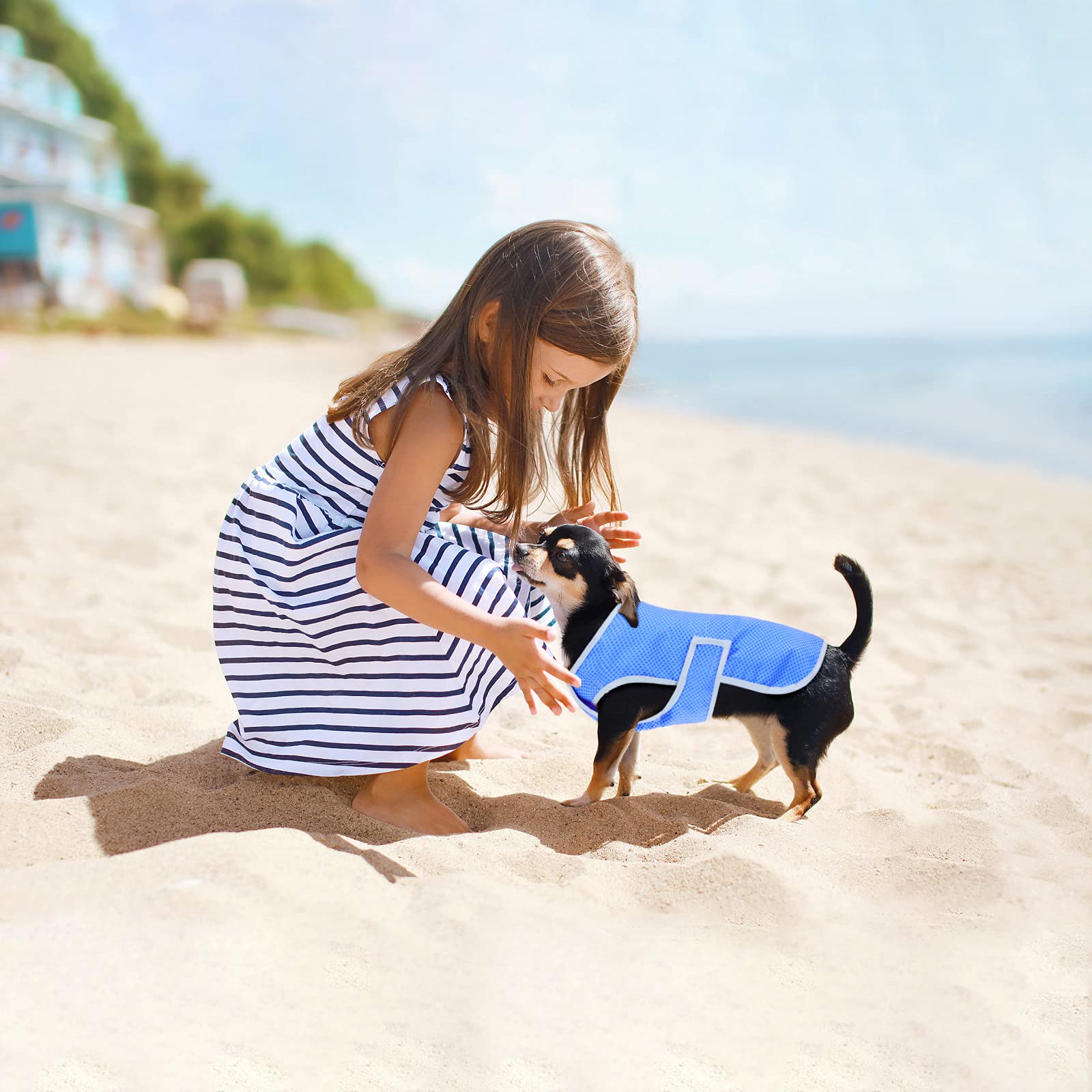 POPETPOP POPETPOP Dog Cooling Vest, Lightweight Cooler Jacket, Pet Vest Harness for for Small Medium Dogs(Size) - View 7 of 7