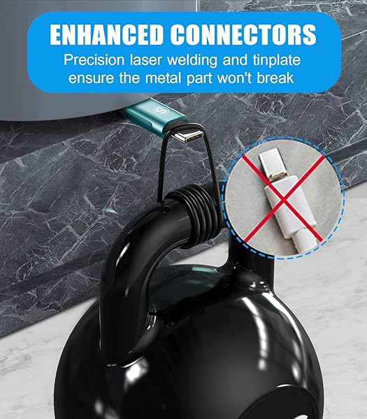 sweguard Sweguard USB Type C Cable 3-Pack 3.3ft 6.6ft 10ft Green Fast Charging Data Transfer - View 6 of 7