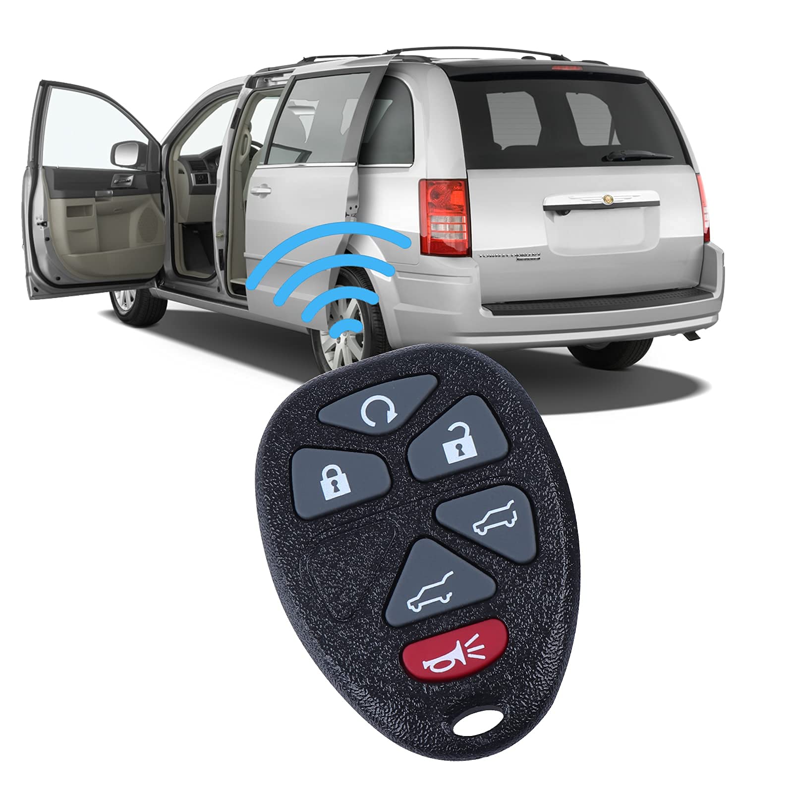 KEYSREMOTE Car Keyless Entry Key Fob Replacement for 2007-2014 Escalade ESV GMC Yukon Chevy Suburban Tahoe Remote Control OUC60221, OUC60270 (2 Pack) - View 7 of 7