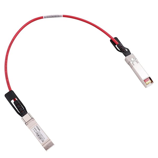 Wiitek Red 0.5m 10G SFP+ DAC Twinax Cable Compatible with Cisco Ubiquiti Mellanox Mikrotik Netgear Supermicro 10Gbase-CU SFP+ Copper Cable