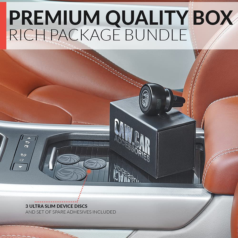 CAW.CAR Accessories New 2025 Magnetic Air Vent Phone Mount for Car - for Any Smartphone (iPhone, Android Cell Phone, GPS) | Stylish All-Metal One-Hand and One-Sec Phone - View 2 of 6