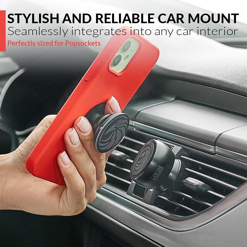 CAW.CAR Accessories New 2025 Magnetic Air Vent Phone Mount for Car - for Any Smartphone (iPhone, Android Cell Phone, GPS) | Stylish All-Metal One-Hand and One-Sec Phone - View 5 of 6